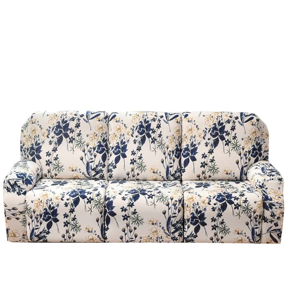 Funda para Sillón Relax Reclinable 1 2 3 Plazas ,Funda para sofá reclinable 4 6 8 Piezas Elástico Funda De Sofá para Sillón Relax Antideslizante Spandex Protector para Sofá ( Color : #8 , Size : 3 sea