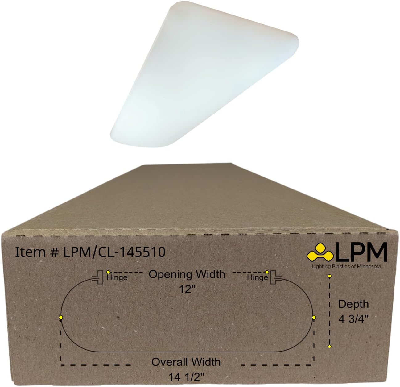 Puff Diffuser Replacement Lens, 4ft Fixture Compatible, White, Acrylic, Includes Mounting Clips, Cloud Diffuser Replacement Lens (LPM-145510)
