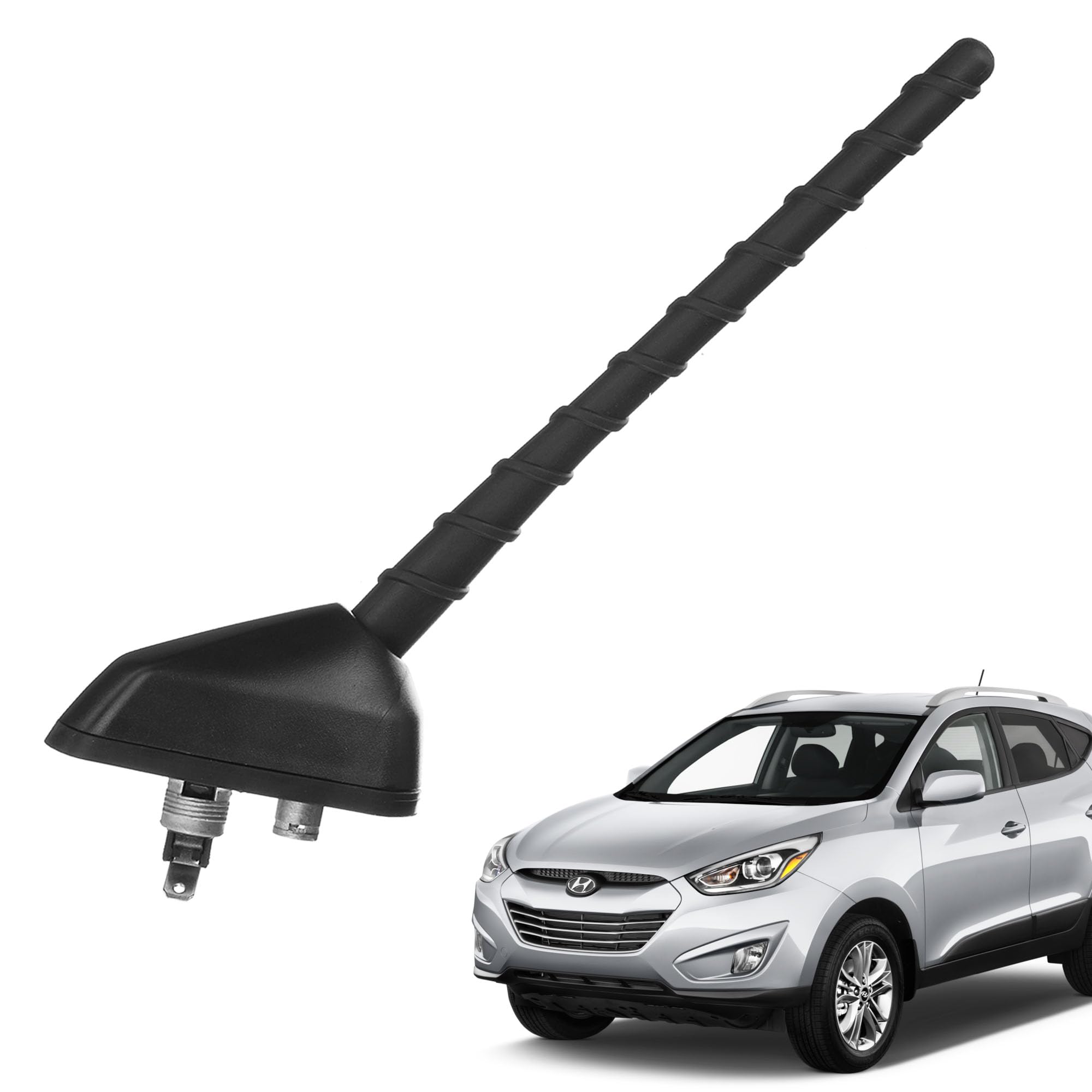 BASIKER Short Antenna Compatible with Hyundai Tucson IX35, Base Included
