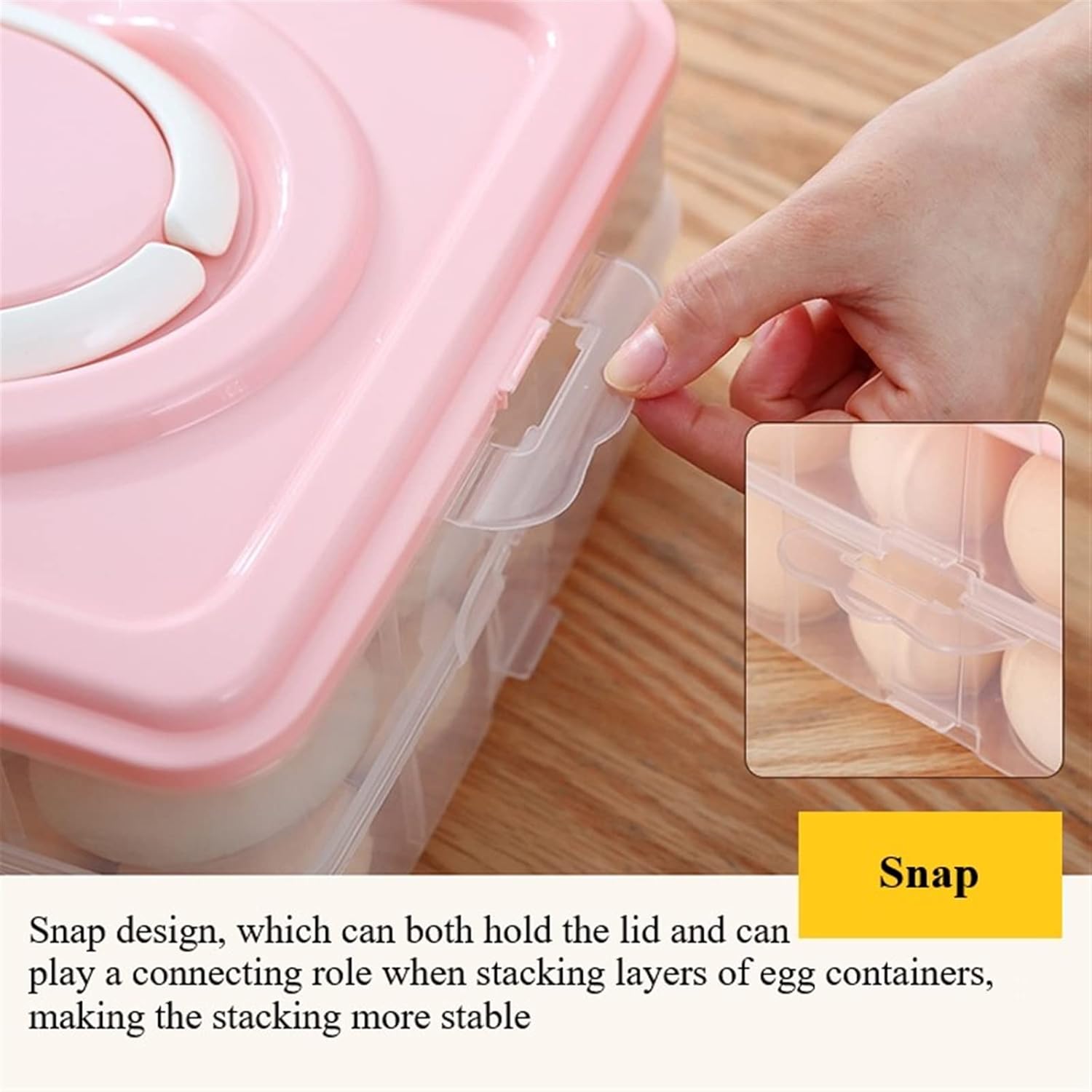 Egg Container for Refrigerator, Egg Holder for Refrigerator, 20 Grids Each Layer Egg Storage, Multi-Layer Chicken or Duck's Egg Organizer for Refrigerator (Color : Blue, Size : 3 Lay