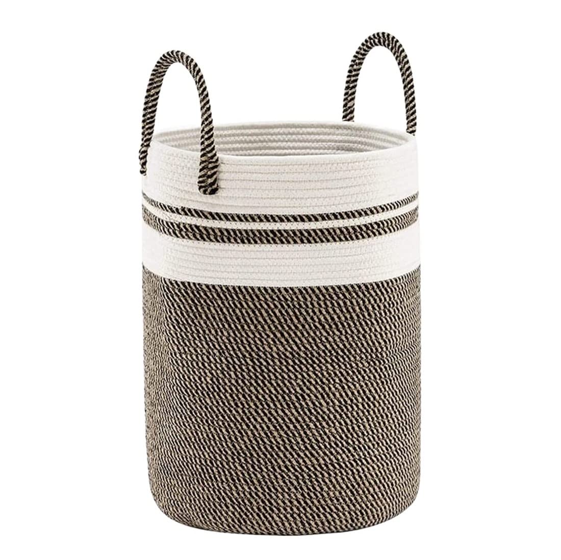 Laundry Basket Hamper Large Laundry Hamper,Woven Rope Storage Basket For Blanket, Dirty Clothes In Living Room For Spaces(A)