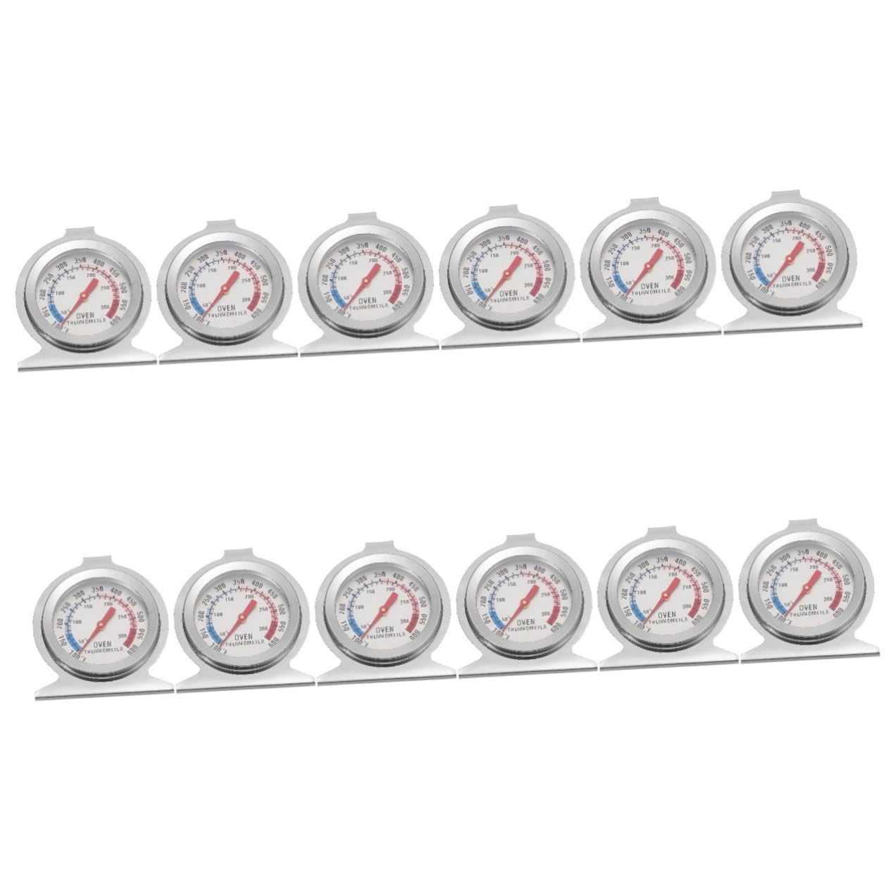 Cabilock 12pièces Thermomètre De Cuisson Acier Inoxydable Jauge De Température Précise Pour Four Pour Pâtisserie Et Barbecue Outil De Cuisine