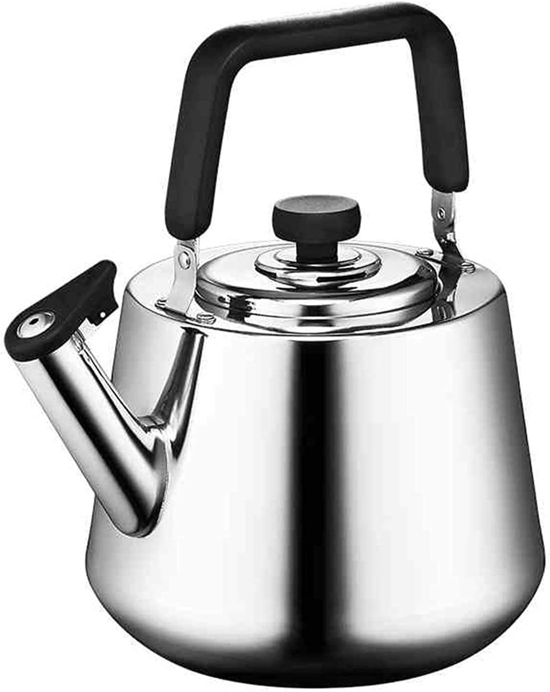 Stainless Steel Whistle Teapot with Handle Safe Tea Kettle Suitable for Kitchen Restaurant