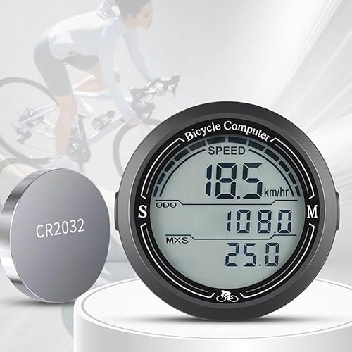 Miniatura 8 de para computadora de bicicleta con gran pantalla LCD retroiluminada, impermeable IPX4 y velocímetro odómetro a prueba de golpes para montar por la