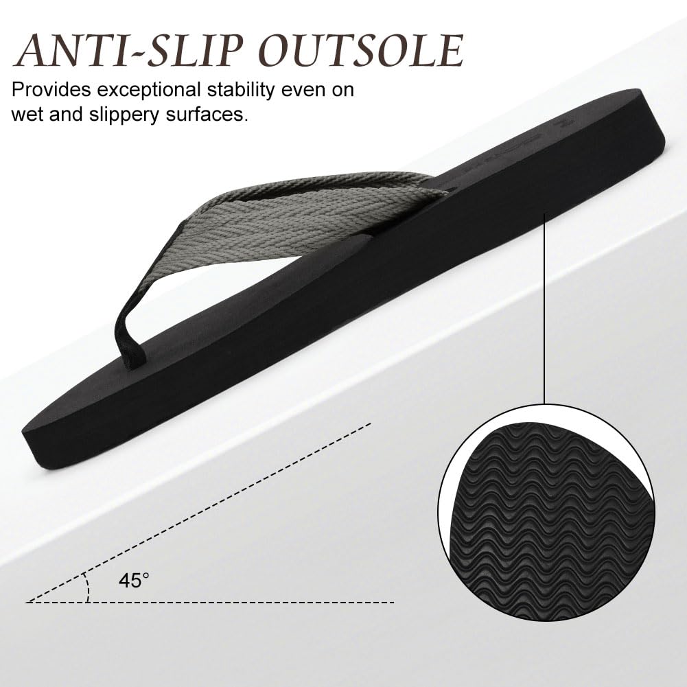 Tongs pour Hommes et Femmes, Tongs Été Plage Piscine - Confortable, Durables et Légères, Antidérapante, Adaptées À la Plage Été, À la Douche, À la Natation, Au Sport - 5