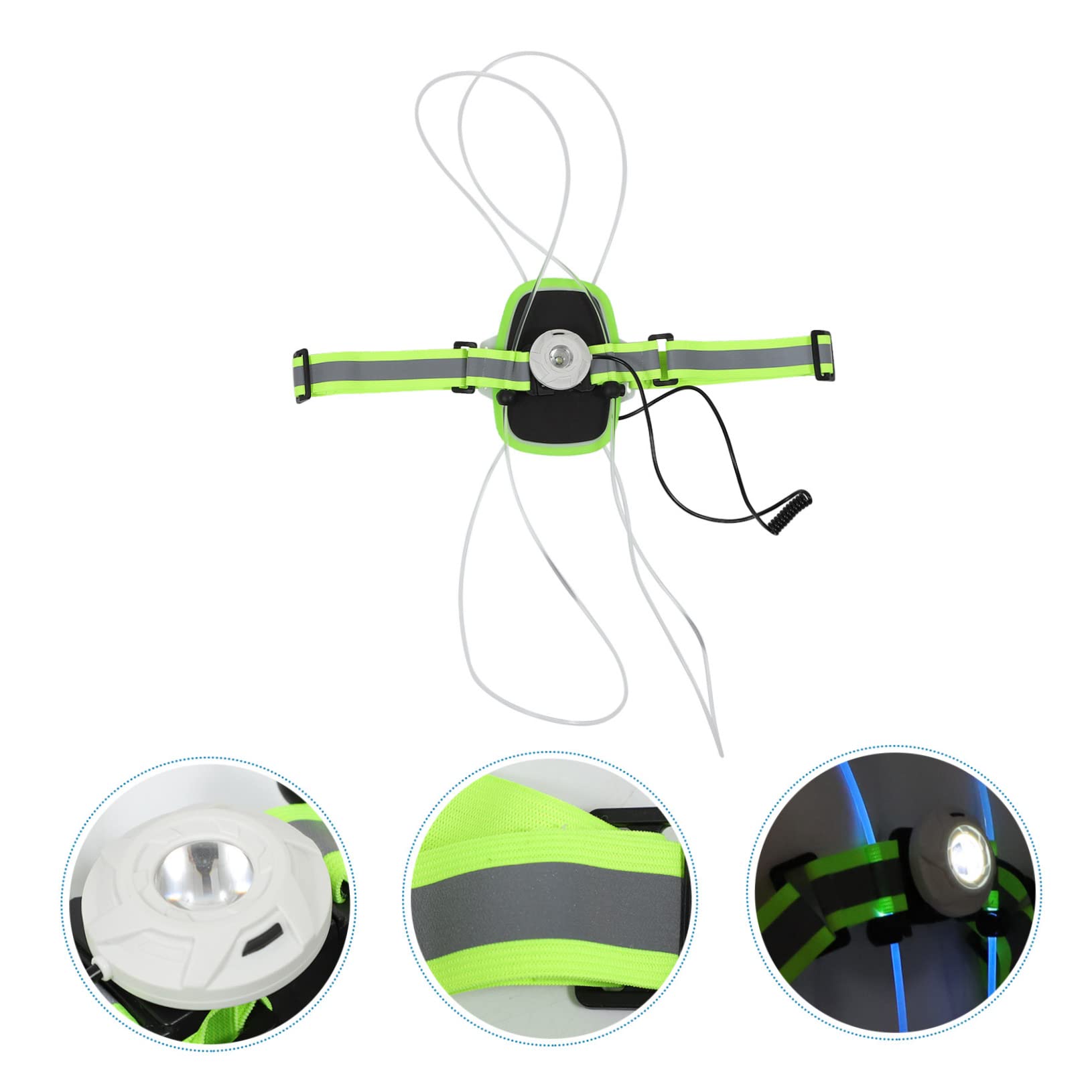 BESPORTBLE Chaleco Reflectante Alta Visibilidad Luz Ajustable Equipo Correa Luminosa