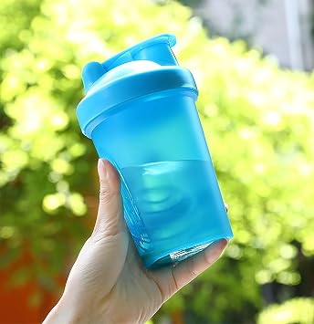 Shaker Bottle For Protein Powder Blender Plastic Workout Water Bottle 400 ml with Mixball Non-Leak Cap Shaker Cups for Fitness Sports Gym Supplement Drinks Bottles