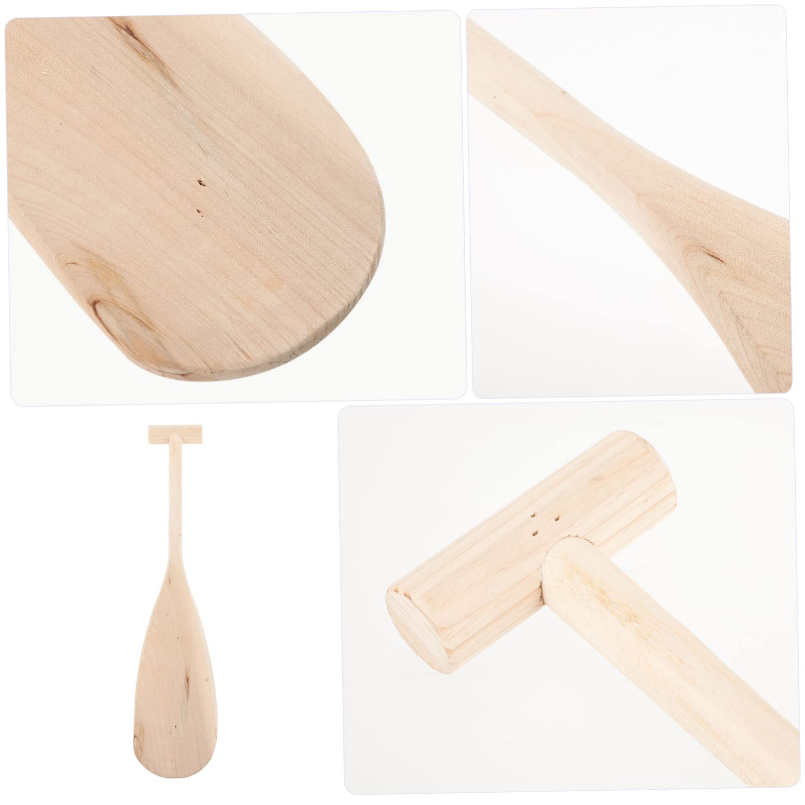 GALPADA 19.5in Boys and Girls Canoe Paddle Comfortable Wood Oar for Beginner Pro Watersports