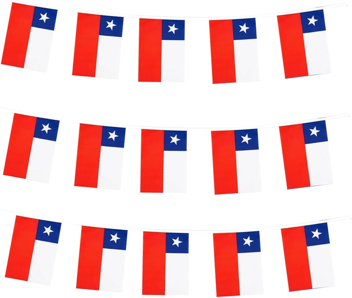 Chile Flag Chilean Flag, Small String Chile Flags Mini Chilean Flags Banner, Used for Party School Sports Events Patriotic Festival Decorations