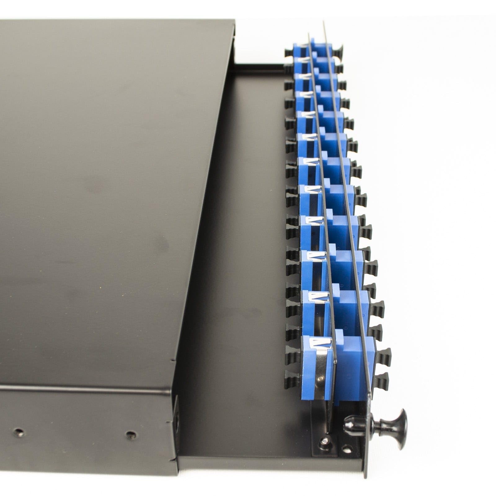 LWL Patchpanel 12 Port mit 12 x SC Duplex SM Module Adapter 24 Fasern