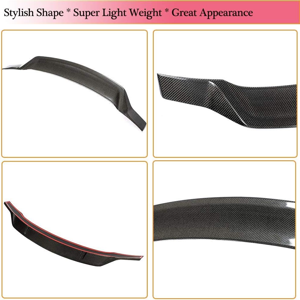 MCARCAR KIT Carbon Fiber Trunk Spoiler for Mazda 6 Atenza Sedan 4 Door 2013-2019 Rear Boot Lid Highkick Tail Wing Lip Spoiler