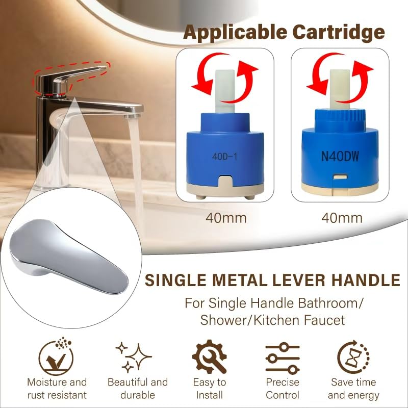 Poignée de rechange pour baignoire antirouille pour rénover facilement votre douche - 5
