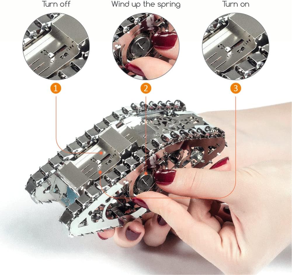Marvel Tank 2 Stainless-Steel Model Kit | Durable and Mechanized Machine for The Experienced Hobbyist | Do-It-Yourself Project | No Soldering Required
