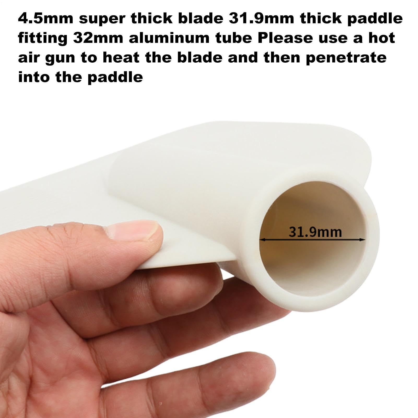 Generico Pagaia per Canoa - Alluminio ergonomico | Remo da Kayak o Barca | Larga Piatta Resistente, Pala in PP Spesso, Accessorio Portatile per Fiume, Vasca, Navigazione 38,8x18,1cm