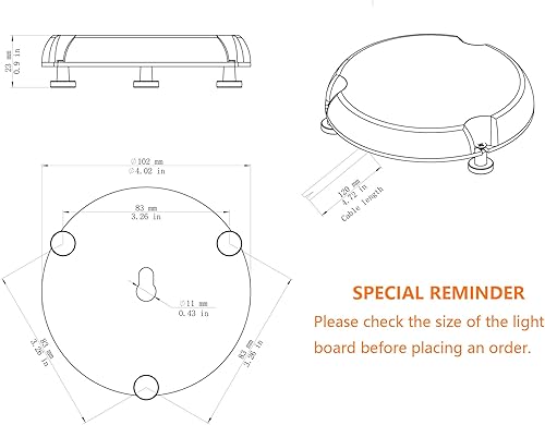 Miniatura 6 de Siomen Paquete de 1 unidad de 3.93 pulgadas 18 W, 120 V, 1800 lúmenes, 3CCT 300045006000K CRI92, motor de luz LED, módulo de PCB LED, kit de