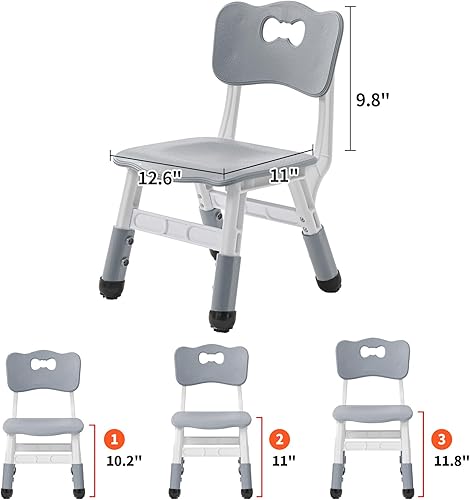 Miniatura 2 de UNICOO Silla para niños, silla de aula para niños adecuada para el aula familiar, preescolar, guardería, sala de juegos, silla infantil de altura