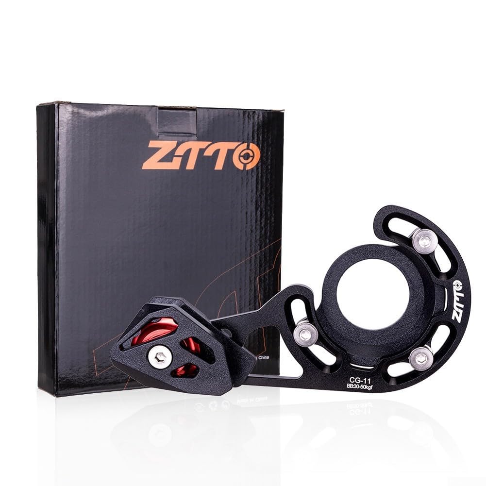 Guida della catena della bici della lega di alluminio 7075 per MTB Single Disc 32T-38T, CNC lavorato leggero guardia corona anteriore per downhill ciclismo nero