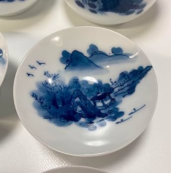 Amazon.co.jp: 有田焼 畑萬陶苑 酒器セット 鍋島焼 徳利3点 お猪口6