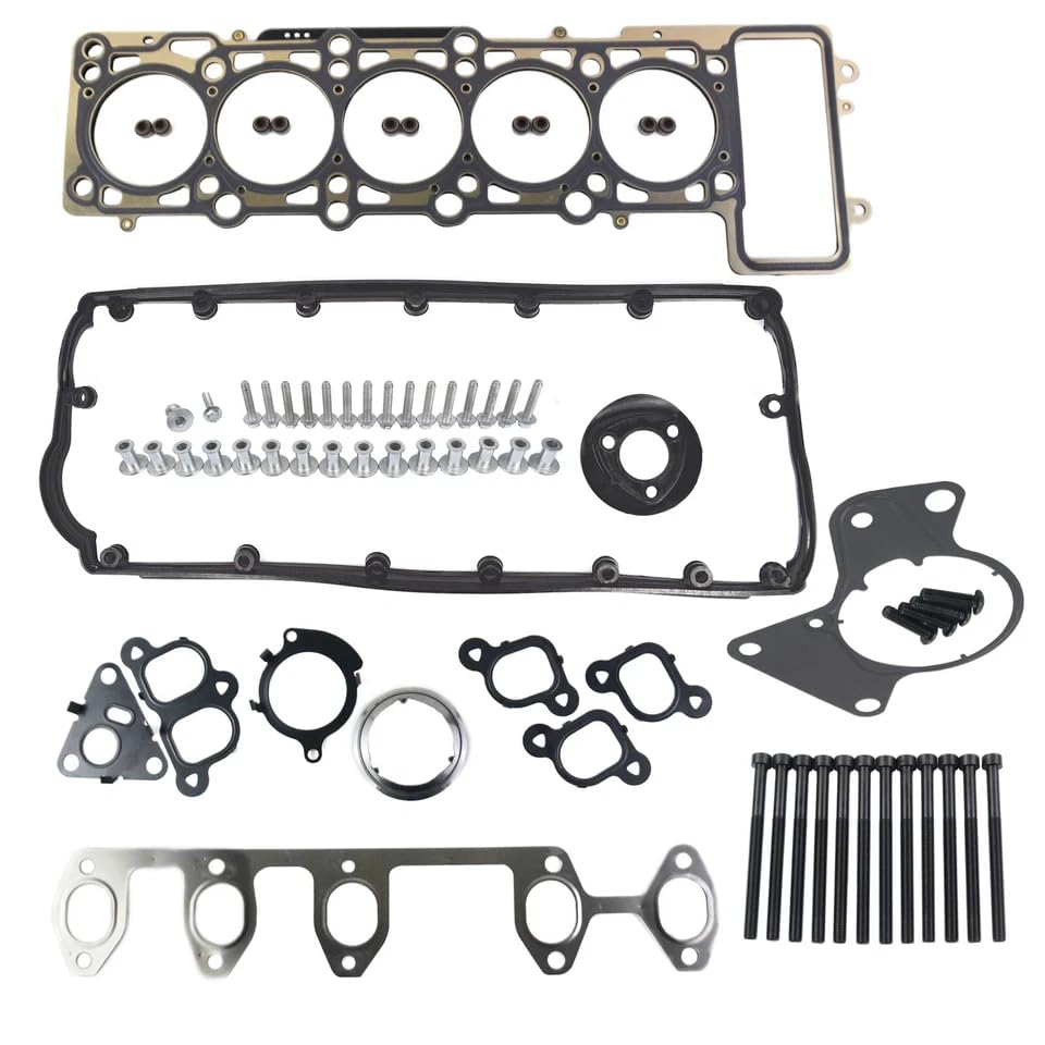 Junta de Culata & Junta de Tapa de Válvulas Compatible con Transp0rter Mu1t1van T5 T0uareg 2003-2010 2.5 TDI AXE AXD BAC 070103469A 070115315A
