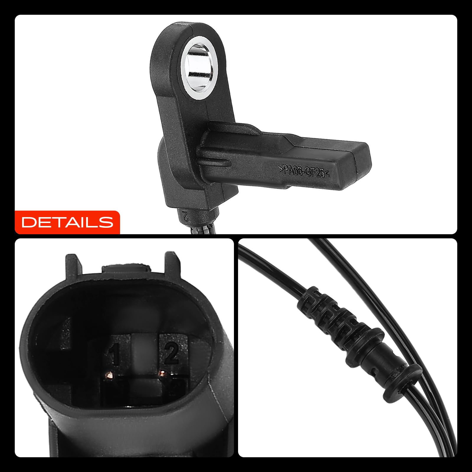 Frankberg Capteur ABS Avant Compatible avec Sprinter 3,5-T Bus B906 1.8L-3.5L 2006-2022 C.r.a.f.t.e.r 30-50 Remorque 2F 2.0L 2.5L 2012-2016 Remplacer# A9065403917