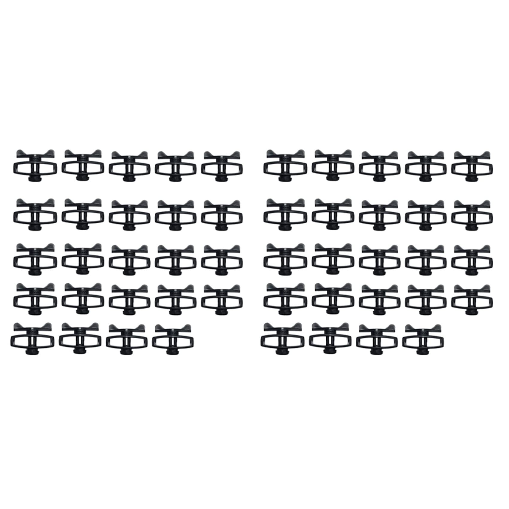 Jnchdghwa Black Plastic Electronic Fence Wire Tensioner Livestock Electric Fence Wire Portable Tape Tighteners For Farm Accessories 48Pc