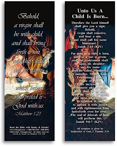 Unto Us a Child Is Born - Pack of 25 Cards - 2"x6"
