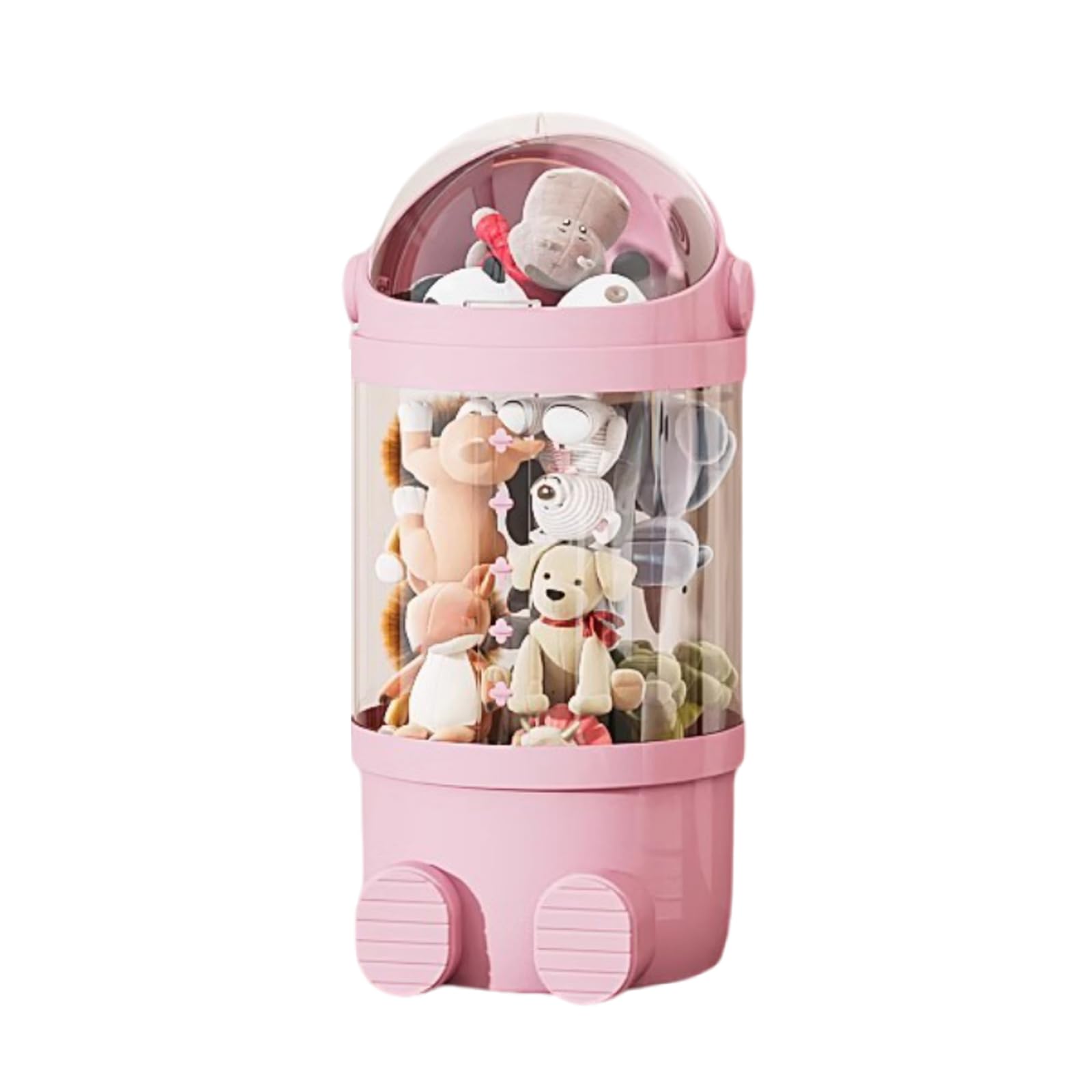 Almacenamiento de juguetes, Tubo organizador for peluches, tubo vertical for guardar, cubo de exhibición for(Pink,65 * 28cm)