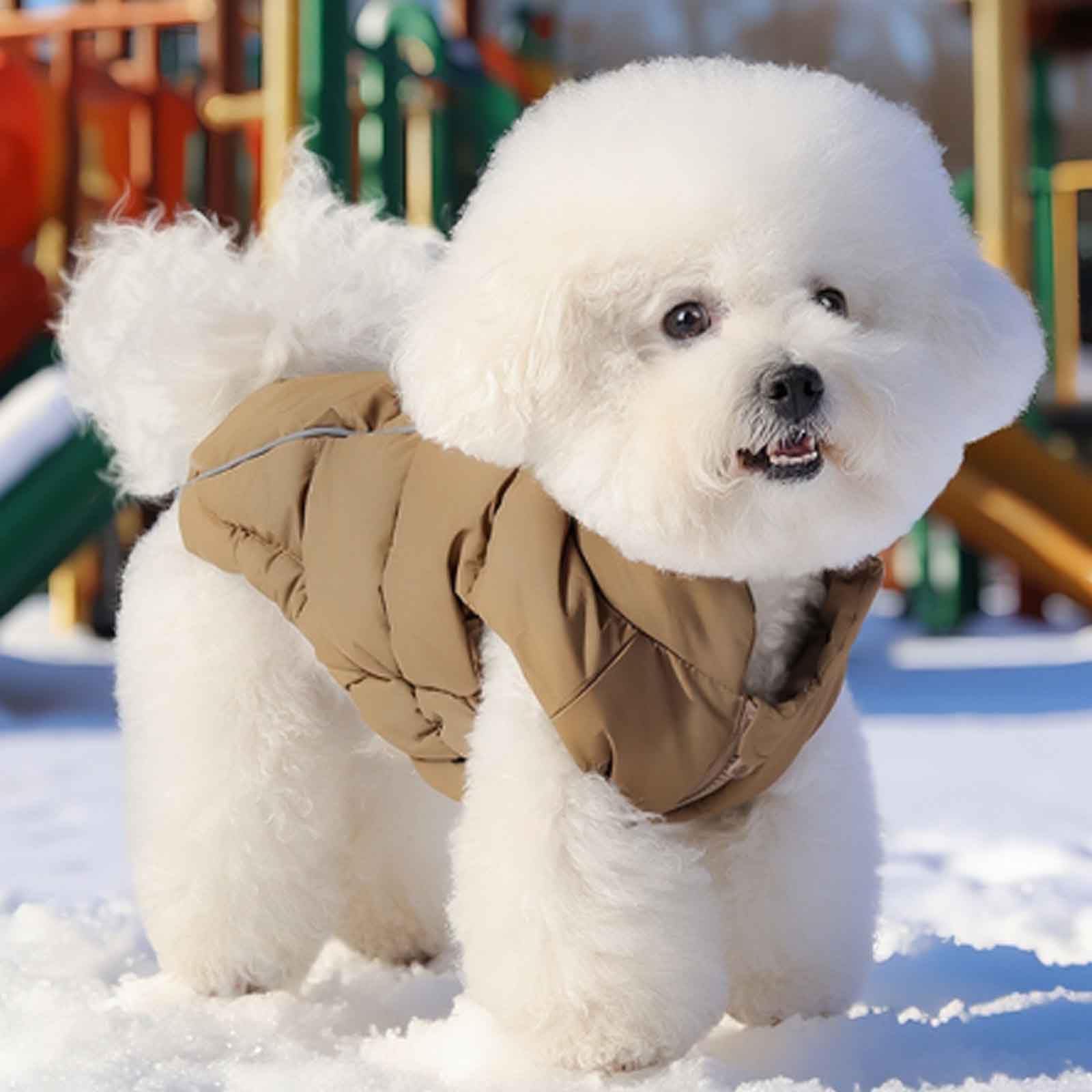Piumino per Cani Caldo, Cappottino Cane Invernale, Giubbotto Cane Inverno con Foro per Imbracatura E Strisce Riflettenti, per Cani Piccola,Viola,3XL