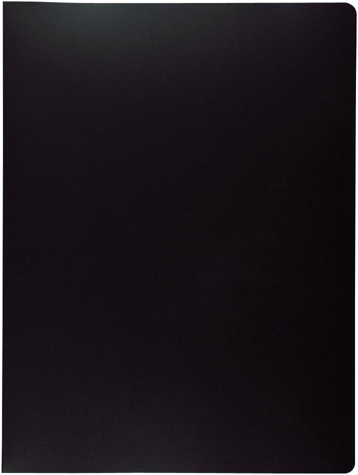 Sekisei SCH-60 File Presentation Holder, Super Clear, B4-S, 12 Pockets, Black