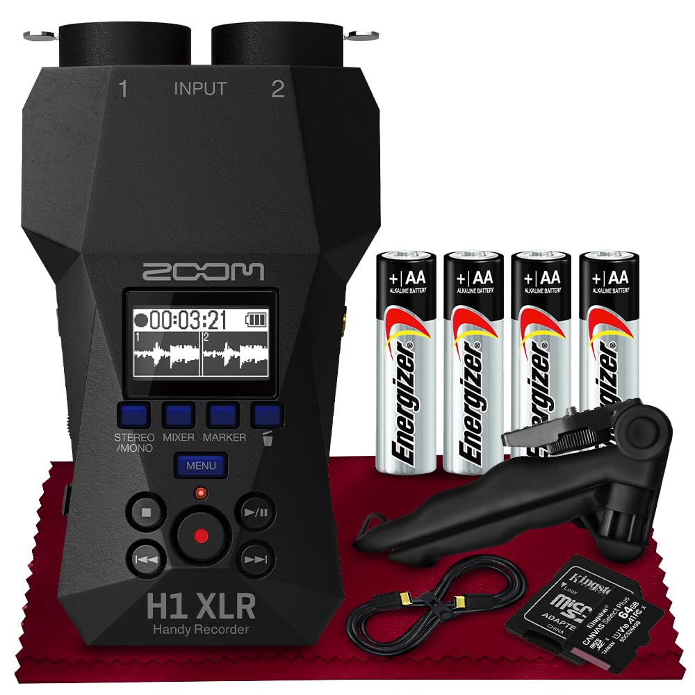 Amazon.com: Zoom H1 XLR Handy Recorder, 32-Bit Float, 2 XLR/TRS