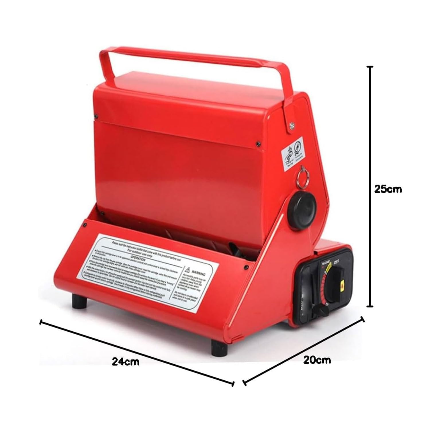 Stufa a Gas da Esterno, Mini Stufa a Gas Portatile da 1,3 kW, Temperatura Regolabile, per Viaggi, Campeggio, roulotte, Pesca, casa