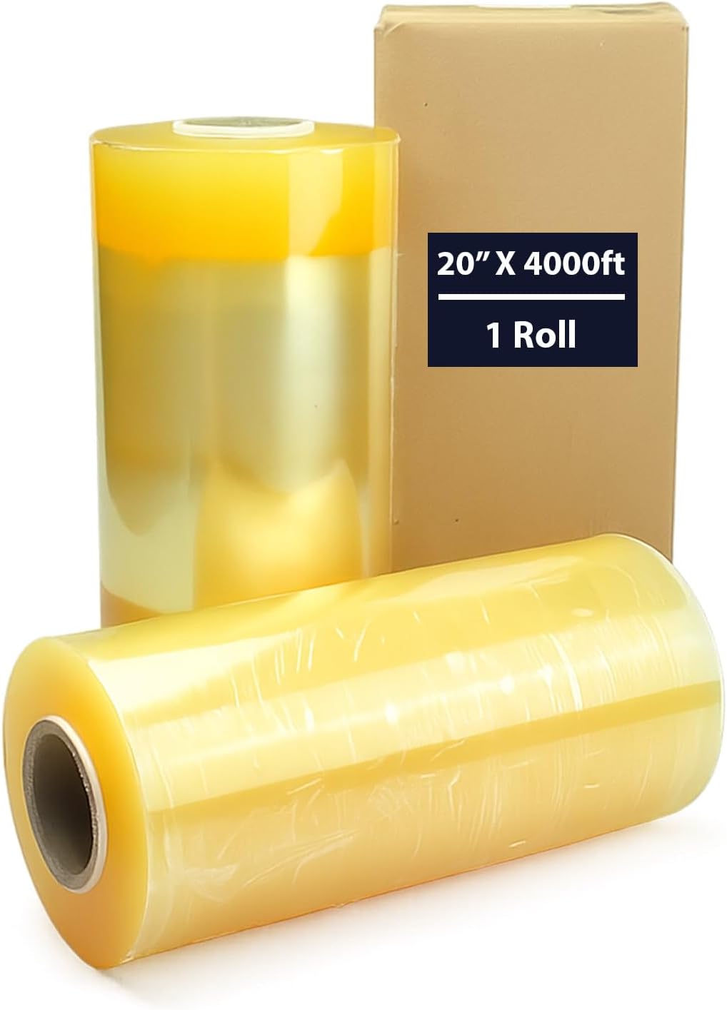 Overwrap Film for Auto and Hand Wrap, 20" X 4000ft & 1 Roll | Dual-Layer Red Rock Meat Film, Excellent Gauge Consistency, Clarity & Stretch | Ideal for Grocery Stores, Meat and Poultry Processors