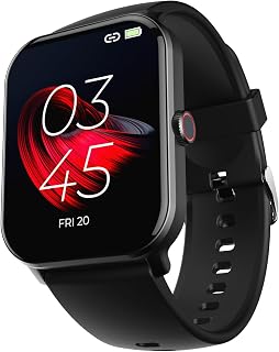 beatXP Marv Neo 1.85 (4.6 cm) Display, Bluetooth Calling Smart Watch, Smart AI Voice Assistant, 100+ Sports Modes, Heart & SpO2 Monitoring, IP68, Fast Charging (Electric Black)