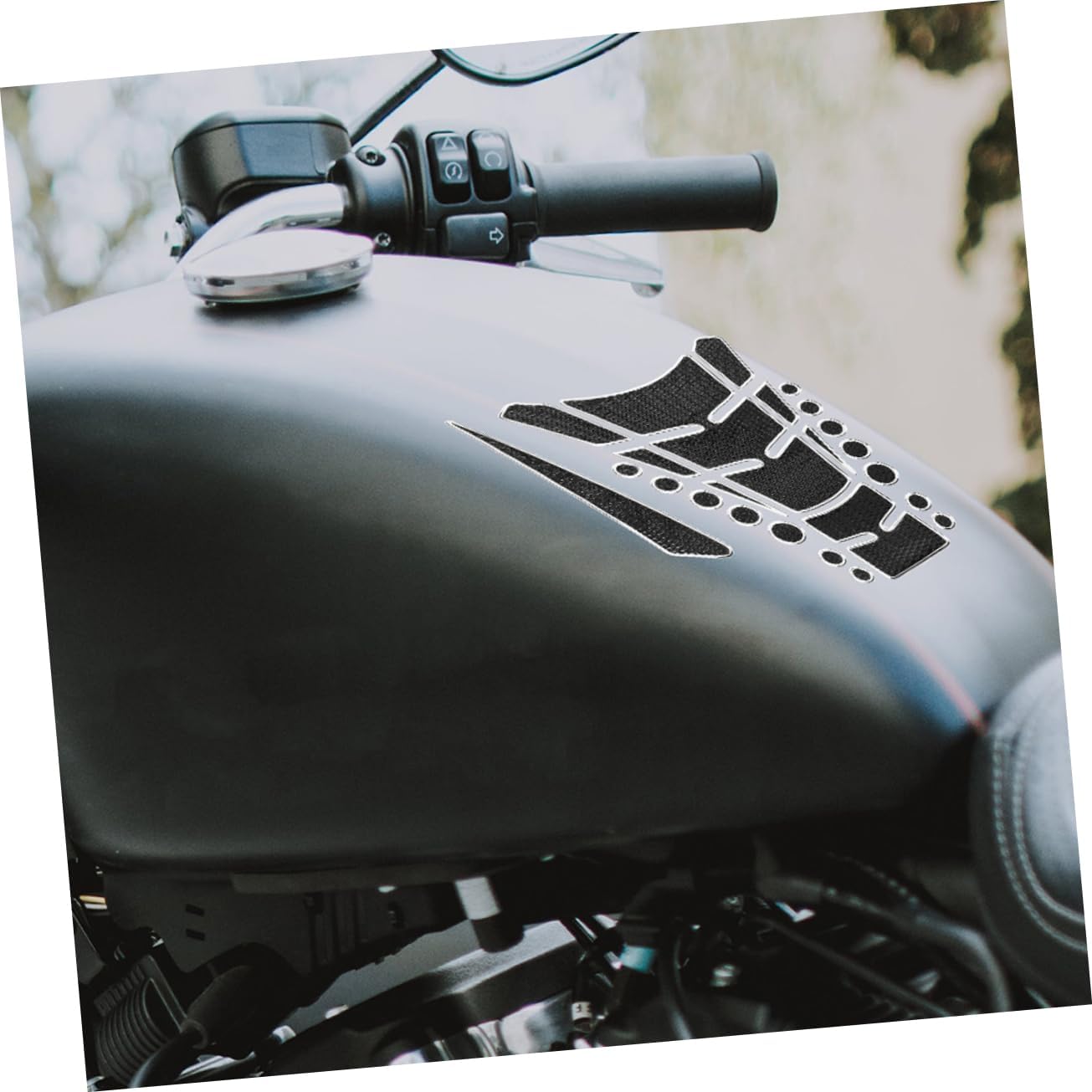 VALICLUD 2pcs Your Weatherproof Motorcycle Stickers Fuel Tank Cap Decals Easy Peel Stick No Residue