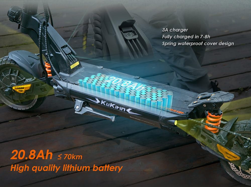 Kukirin G2 Master, monopattino elettrico pieghevole con batteria da 20,8 Ah, doppio motore, autonomia di 70 km, pneumatici da 10", manubrio regolabile in altezza,nuova versione 2025