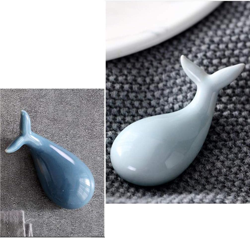 Chopstick Rest Chopsticks Holders decoration Rack 2PCS Whale Ceramic Spoon Rack Cute Dolphin
