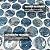 Artemuro 10-Sheets Peel and Stick Backsplash Tile - Penny Round Blue Marble Self Adhesive Tiles 12X12 Inches 3D Decorative Wall Sticker Stick on Backsplash for Kitchen,Bathroom (Blue Luxury Marble)