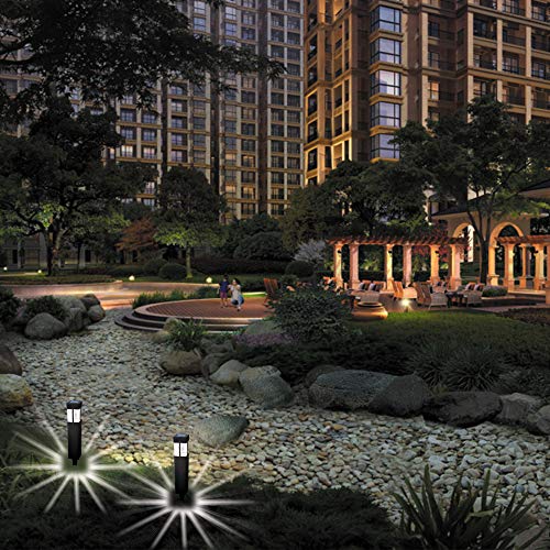 Image of Solar Lights Outdoor Waterproof Security Lights Easy Install Garden Lights for Garden Path Walkway Light 12 Pack