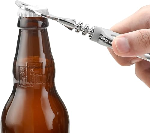 Vista 6 de shengshi Abridor de botellas de vino Sacacorchos de ala premium de aleación de zinc Abridor de botellas de vino con abrelatas Gris