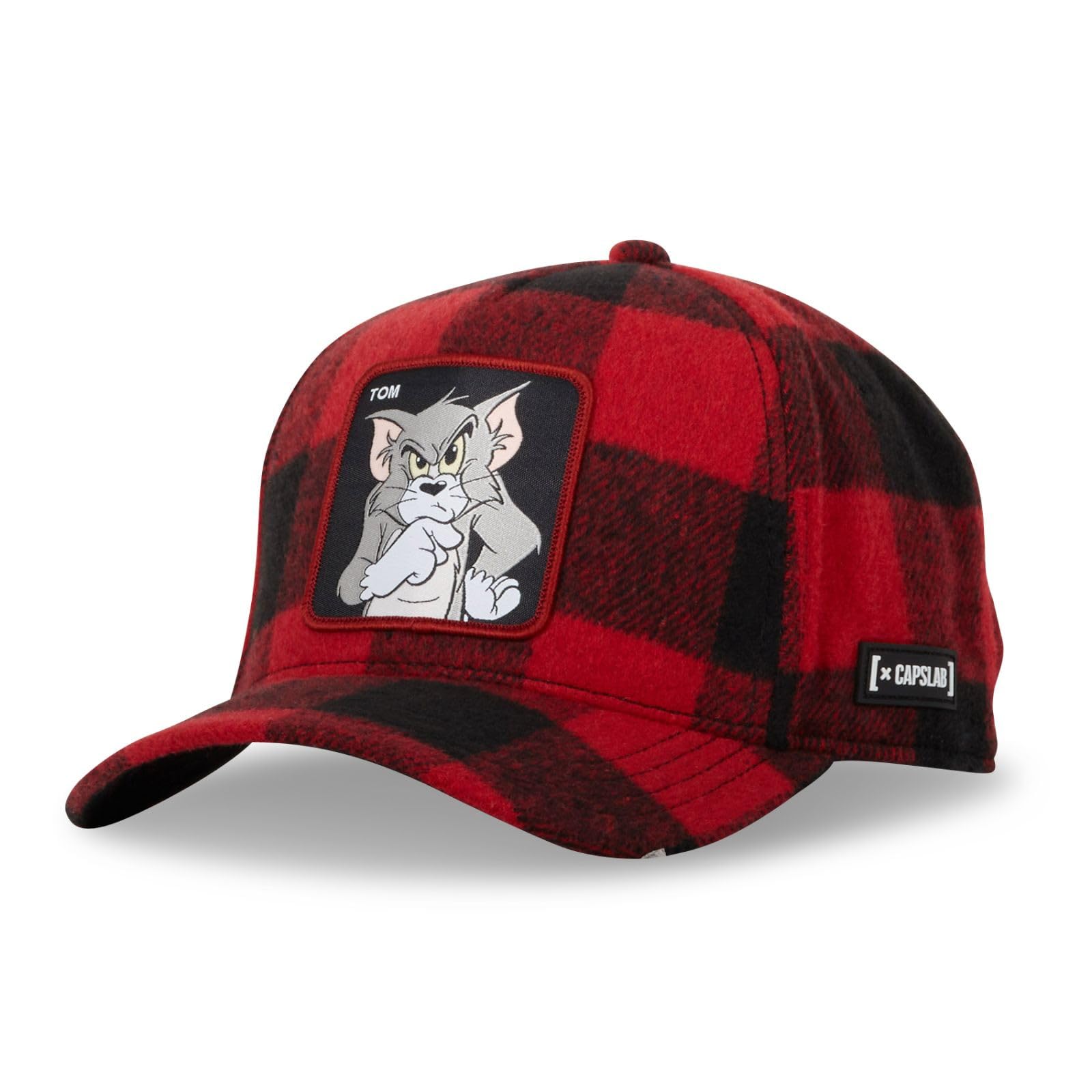 Tom and Jerry Men's & Women's Cap, Original and Authentic Baseball Cap, Red / Black, One Size