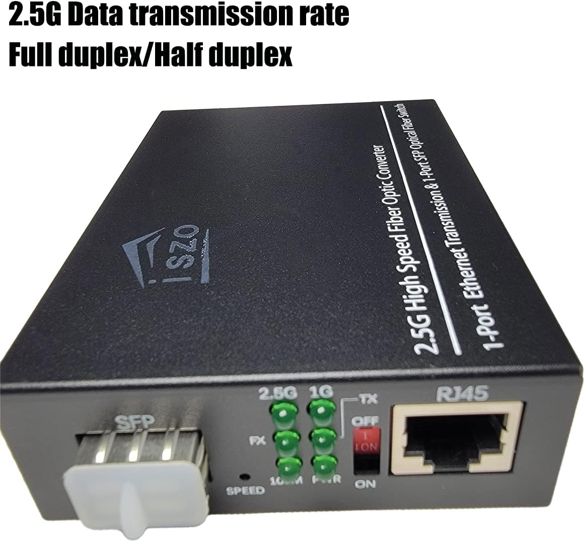iszo 2.5G SFP Port Transceiver Media Converter,20km SM,RJ45 100M/1000M/2.5G Adaptive,Full/Half Duplex,Inside TTL Port ,Also Work 2.5G/1G GPON SFP ONU Stick Such as The 5671A and G-010S-P and More