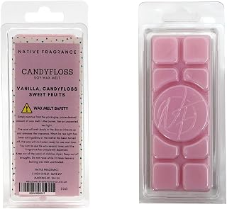 Candy Floss Handmade Soy Wax Melt - Vanilla, Candy Floss, Sweet Fruits Scented Spring Summer Snap Bar For Wax Melt Burners - 50g