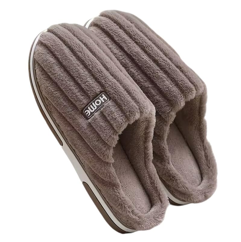 Women's Home Flip-Flops & Slippers Winter Indoor Non-Slip Soft Fur Home Flip Flop Slides And Slippers Cute Bear Flip Flops for Women
