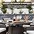 Best Choice Products 5-Piece Indoor Outdoor Wicker Dining Set Furniture for Patio, Backyard w/Square Glass Tabletop, Umbrella Cutout, 4 Chairs - Cream