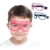 Kids Safety Goggles, Toddler Safety Glasses With UV Anti-Fog,Clear Lens Glasses Cleaning Cloth Included