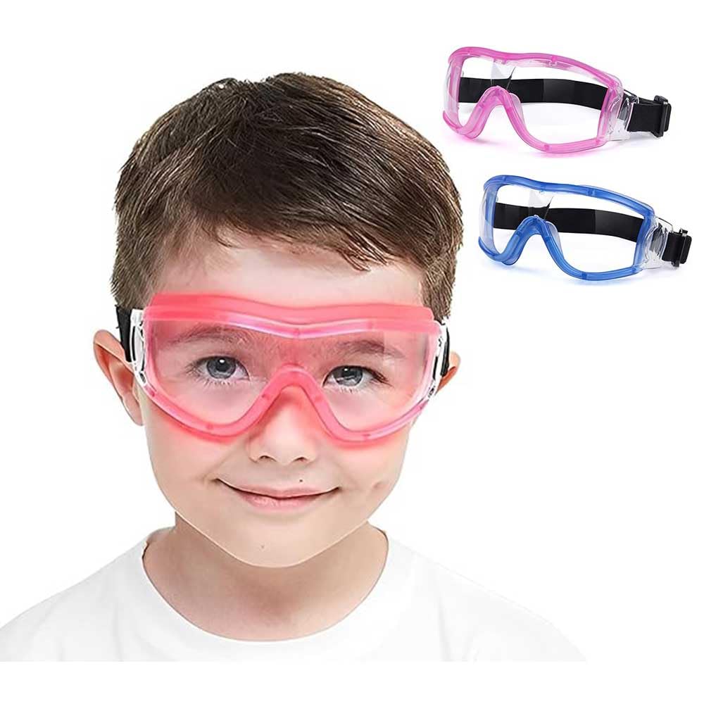 Kids Safety Goggles, Toddler Safety Glasses With UV Anti-Fog,Clear Lens Glasses Cleaning Cloth Included