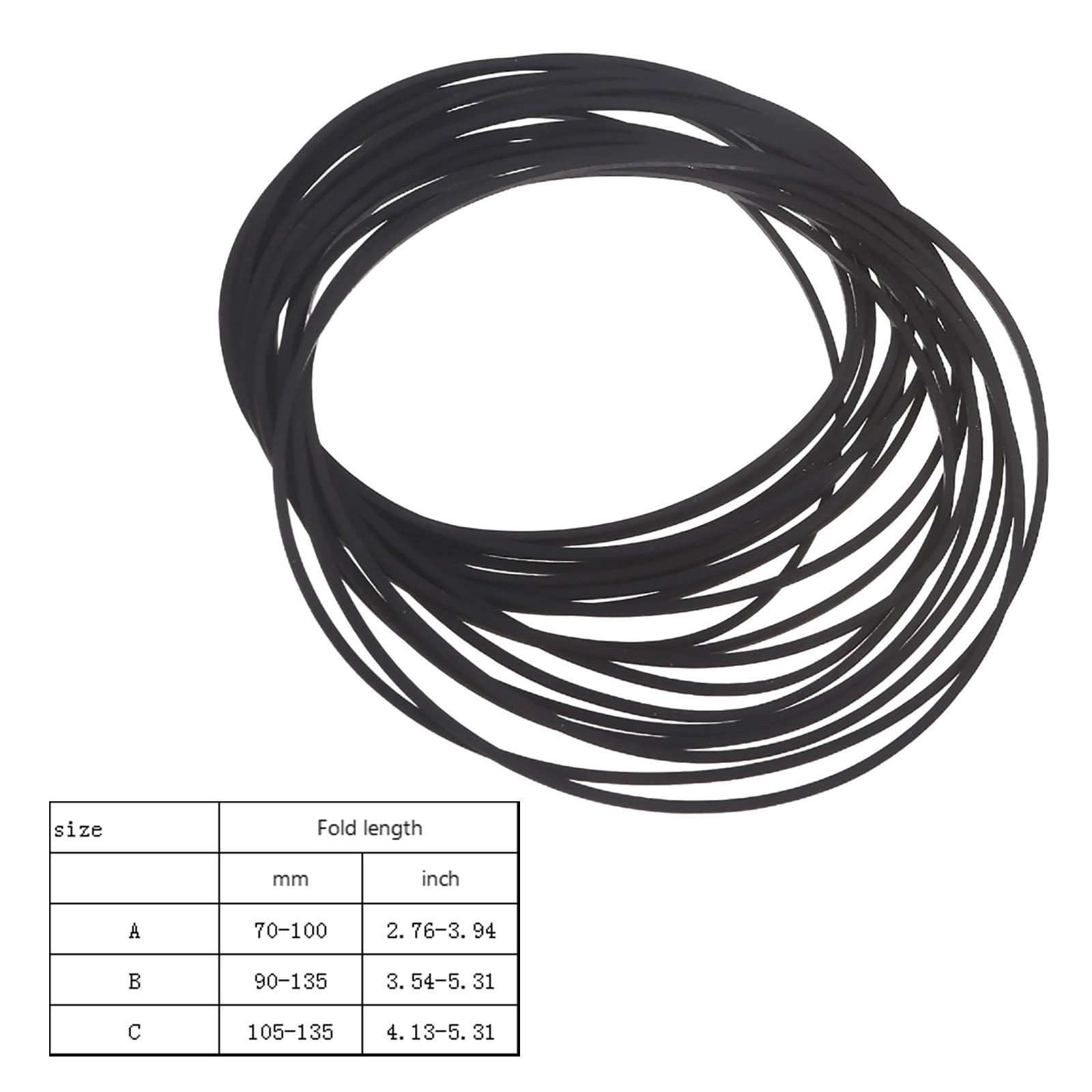 20 cinghie quadrate in gomma per dispositivi e unità video, cinghie in gomma resistente da 1 mm di dimensioni miste per videoregistratore