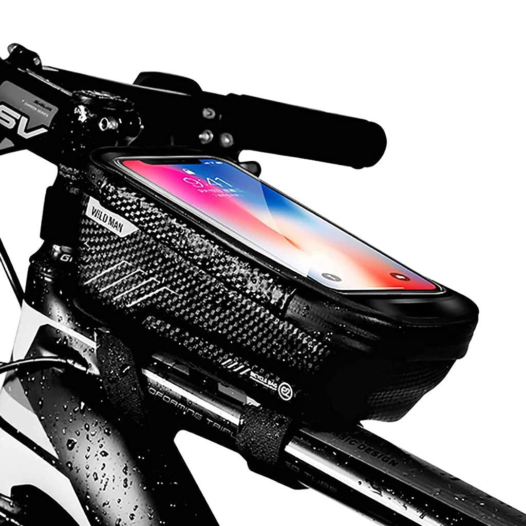 Sac de vélo de montagne antichoc SSDD sacoche rigide pour tube avant et smartphone