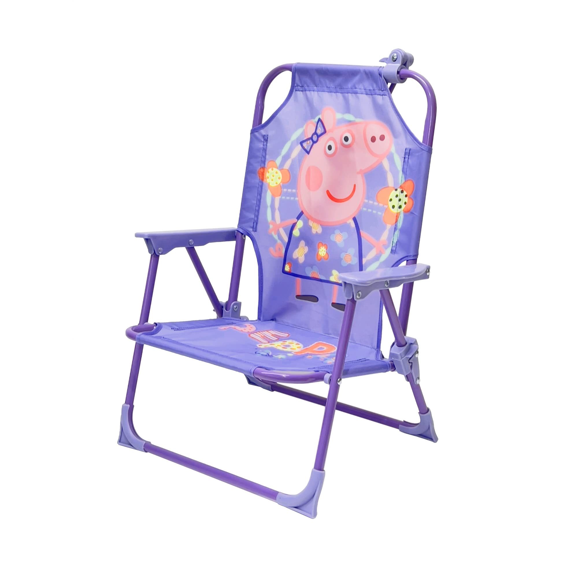 Idea Nuova Peppa Pig Kids Outdoor Beach Chair with Umbrella