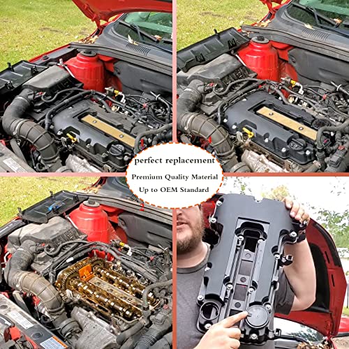Engine Valve Cover 55561426 Replace # 55573746 25198498 264-968 Fit For 2011-2019 Chevy Cruze Sonic Volt Trax Buick Encore Cadillac Elr 1.4L Turbo + (With Gaskets Bolts & Oil Filler Cap) #TOP3
